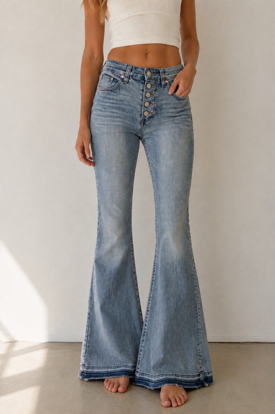 Free People We The Free Super Flare Bell Bottom High Rise Jeans Size 29